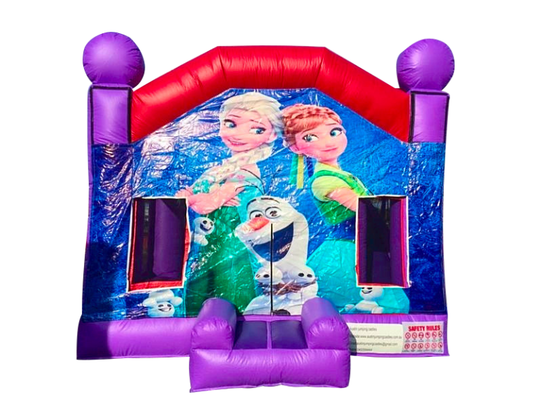 4m Frozen Jumping Castle with Slide Jumping Mad